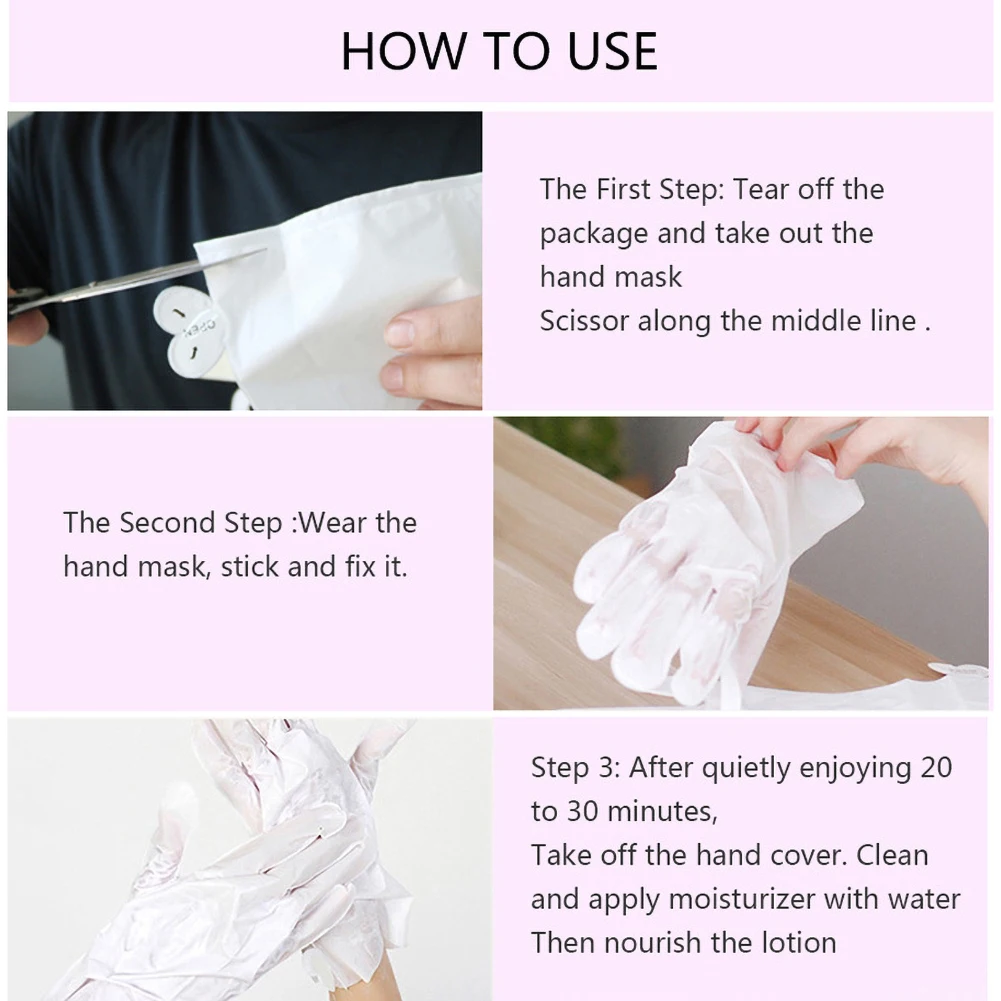 

Female&Male 1 Pair Anti Aging Hand Mask For Dry Skin Spa Nourishing Smoothing Repair Rough Damaged Skin Care