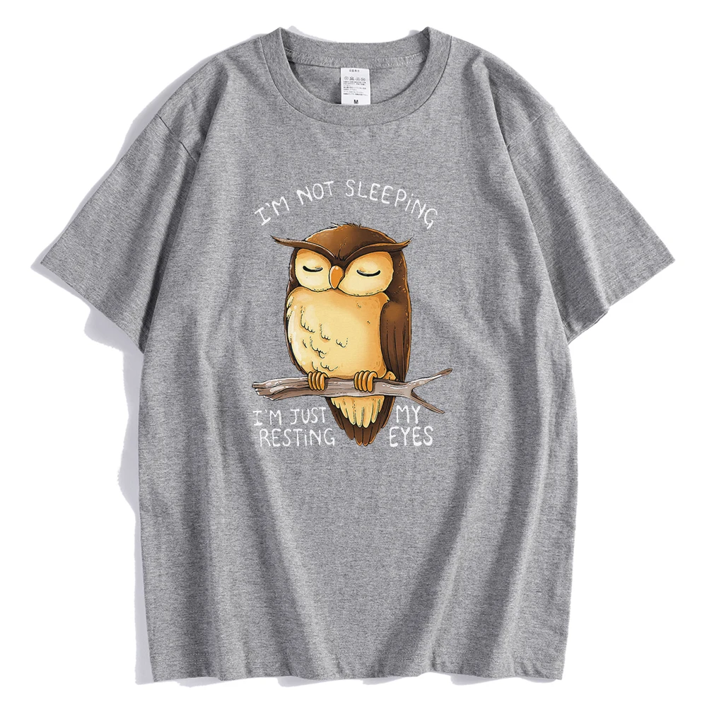 

Футболка мужская с принтом «Я просто отдыхаю мои глаза» и совами