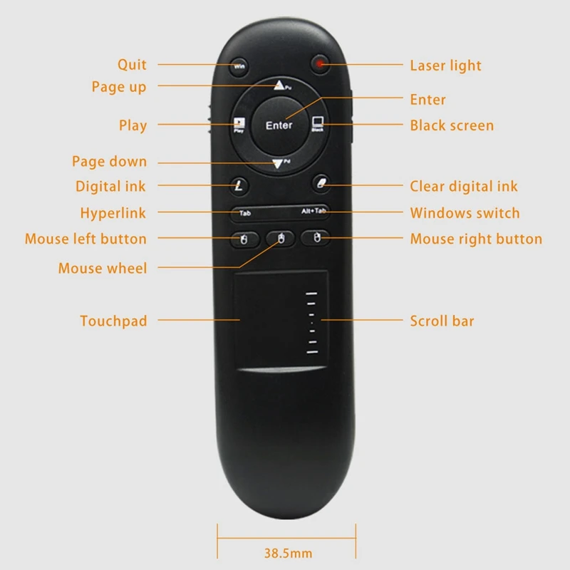 Viboton 504T Ir Rf 2,4 Ghz Беспроводная Usb воздушная мышь Поддержка Презентер указка пульт дистанционного управления для power Point Ppt Presspad Fly mouse