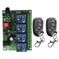 433mhz universal wireless remote control dc 12v 24v 4ch 4channel relay receiver module rf switch 4 button remote control garage