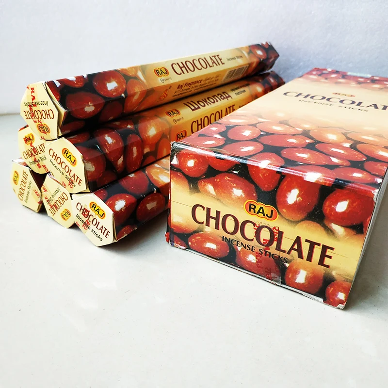 Натуральная ручная индийская палочка благовония 1 маленькая коробка шоколадные