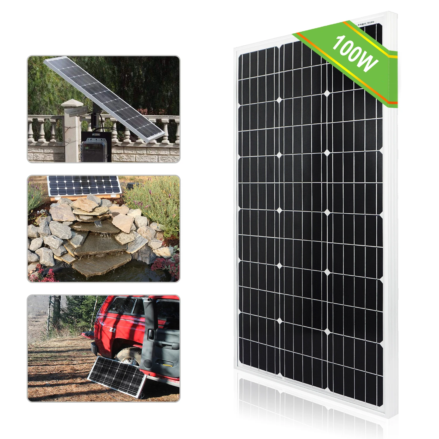 Комплект солнечных панелей ECOWORTHY 100 Вт, 12 В, зарядка от аккумулятора, 10 А/20 А, контроллер, караван, лодка, домашняя, RV, солнечная батарея, 200 Вт, 300 Вт, солнечное зарядное устройство
