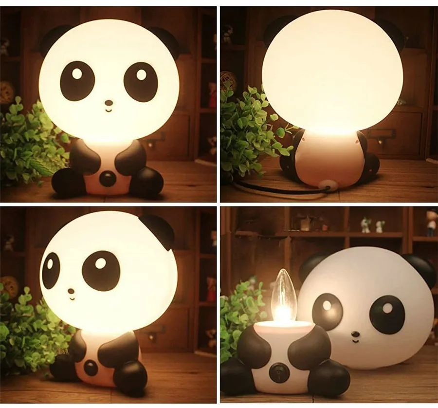 Buy Cartoon Panda Dog Bear Night Lights Baby Kids Sleeping Bedroom Lamp for Children Bedside Living Room Christmas EU/US Plug on