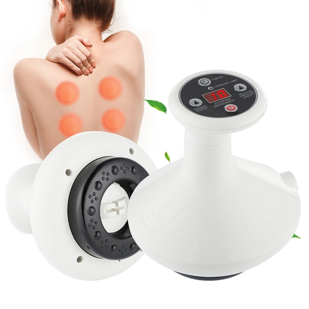 

Electric Cupping Massager Vacuum Suction Cups Anti Cellulite Heating Therapy Guasha Scraping Fat Burner Slimming Body Massagers