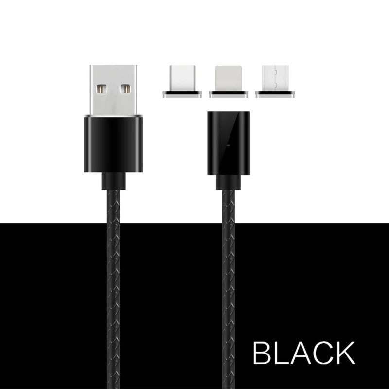 Магнитный кабель Micro usb type C, адаптер для быстрой зарядки, светодиодный, для телефона, Microusb type-C, магнитное зарядное устройство usb c для iphone, samsung, xiaomi