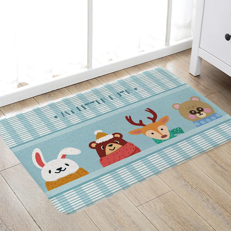 Carpet Doormat Funny Kitchen Entrance Door Mat Anti-slip Floor Rug Bathroom Area Hallway 50x80cm Cartoon Printing Design | Дом и сад
