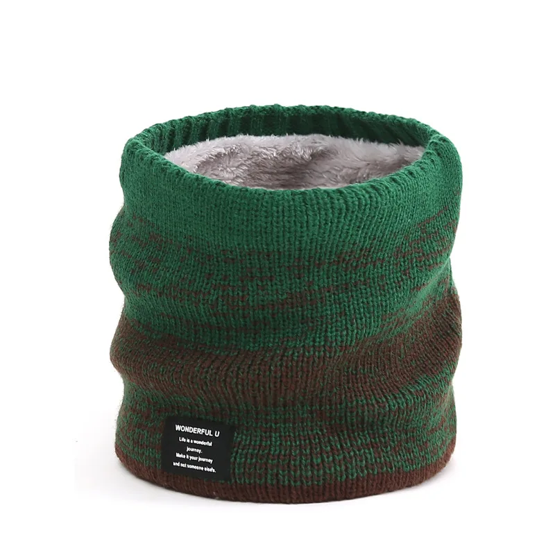 

2020 Fashion Winter Loop Scarf For Women Men Thickened Wool Collar Scarves Unisex Male Female Knitted Ring Scarf