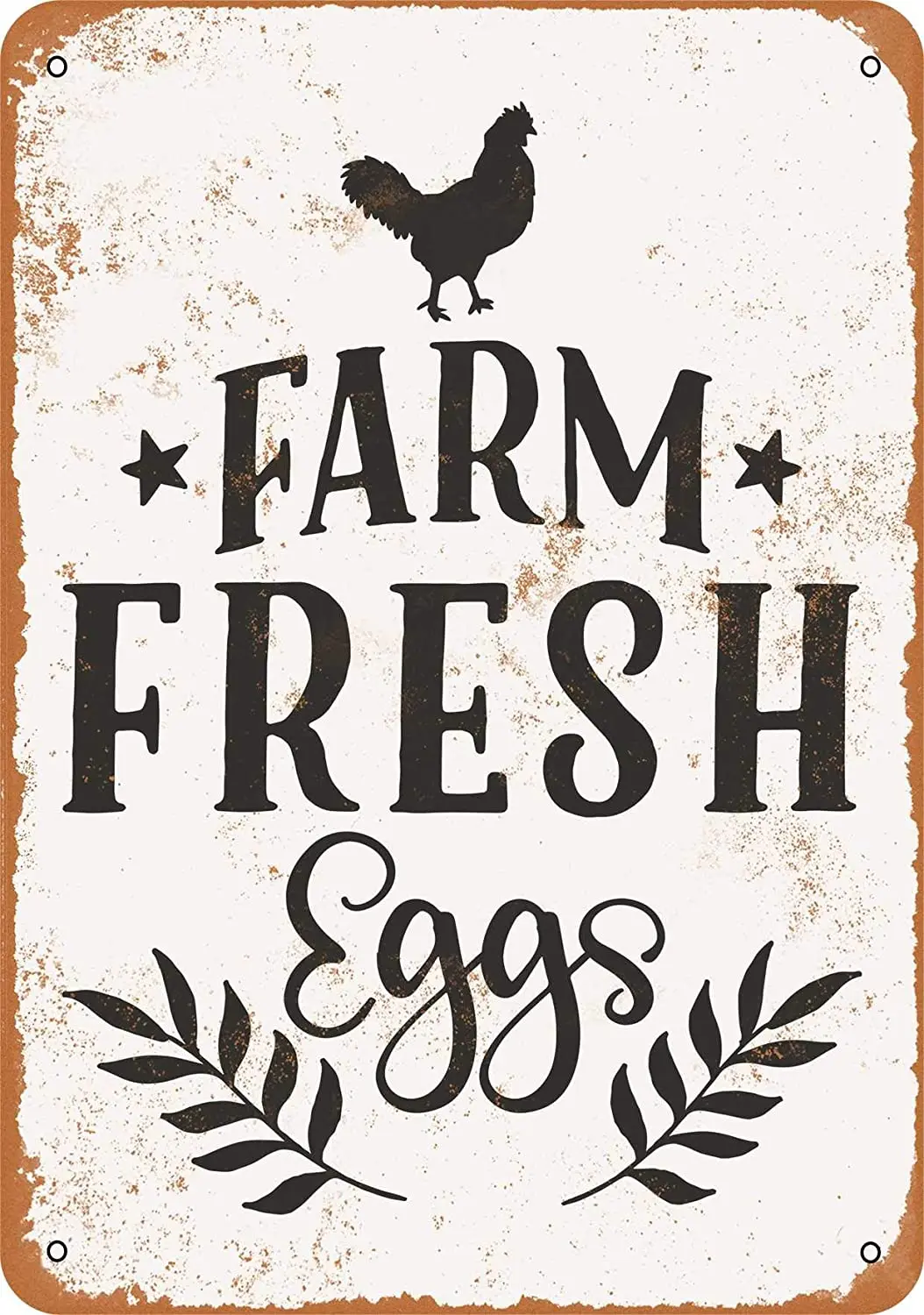 

WallColor 8*12 Metal Sign Farm Fresh Eggs Vintage Look