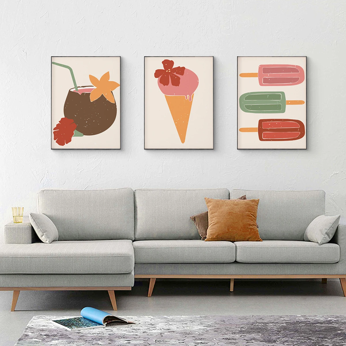 

Современный плакат тропические лакомства Картина на холсте мороженое Художественная печать Лолиты Настенная картина для гостиной домашни...