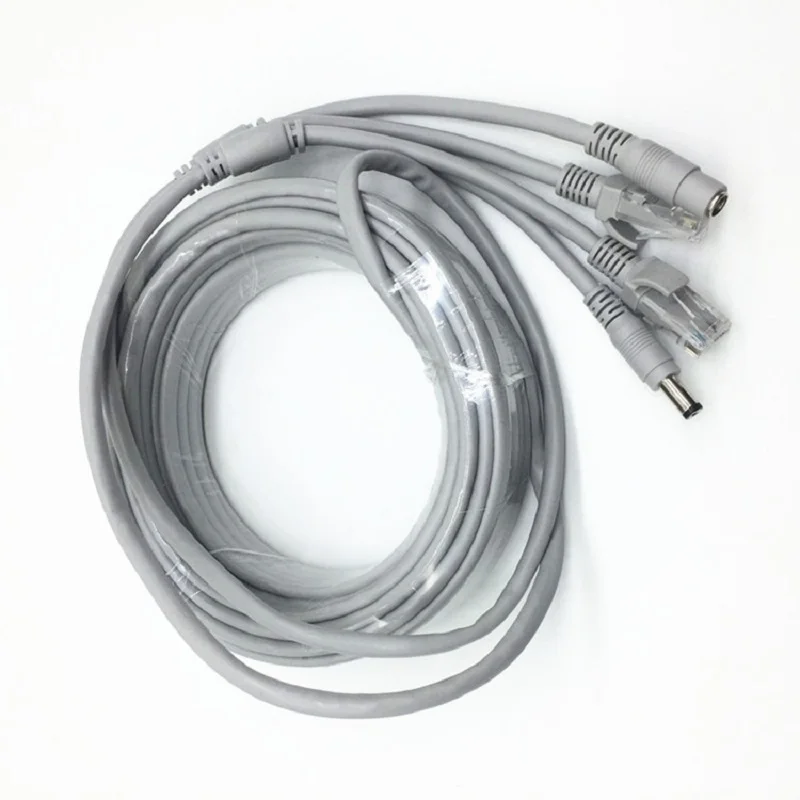 RJ45 Ethernet CCTV кабель Cat5e DC Power Cat5 Интернет сетевой шнур ПК компьютер для POE IP камеры