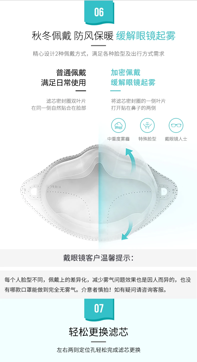Черный цвет Xiaomi AirPOP Air Wear PM2.5 анти-дымка маска для лица Регулируемая ухо висячие удобные противотуманные маски для лица для мужчин и женщин