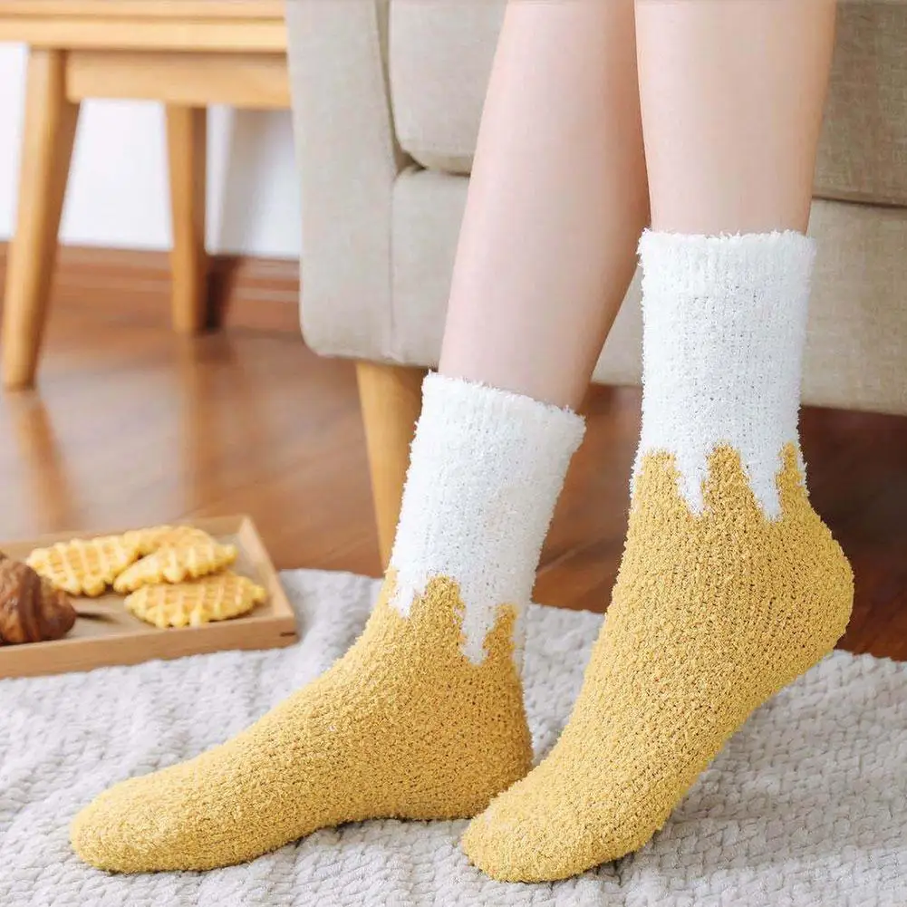 

Носки флисовые коралловые однотонные для детей, 1 пара