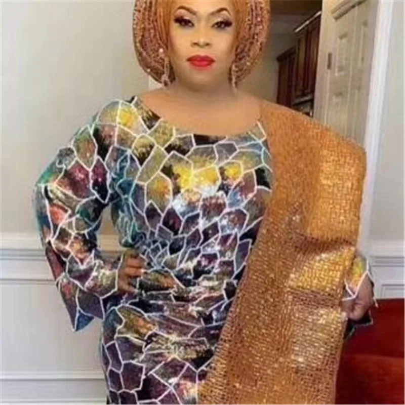 Новая африканская кружевная ткань французские блестки Сетка кружева