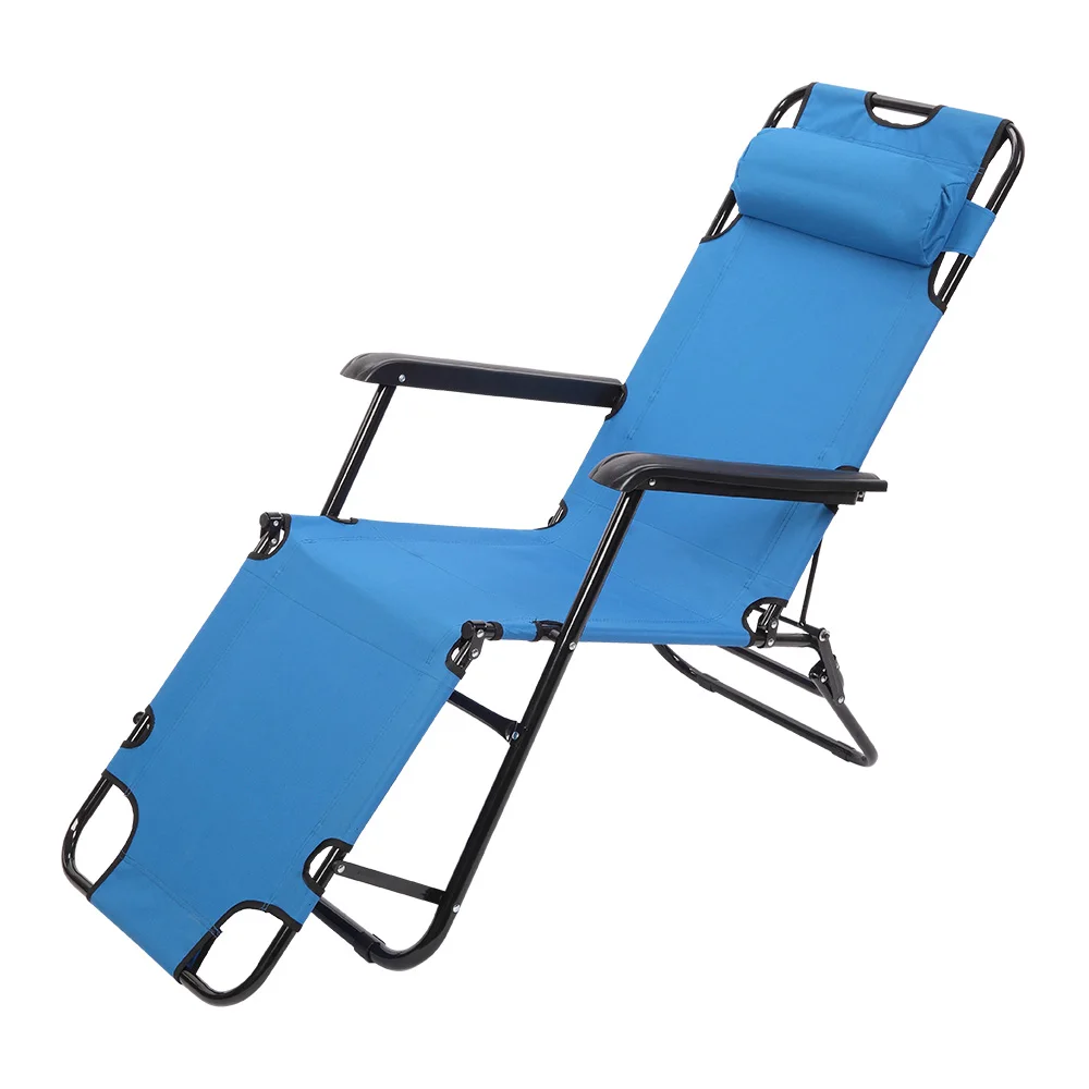 저렴한 휴대용 이중 목적 확장형 접이식 안락 의자 블루