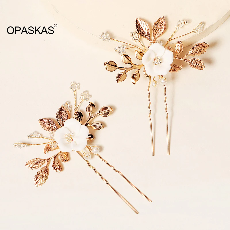 

Винтажные U-образные шпильки для волос, шпильки с золотыми листьями, ручной работы, изысканные супер-сказочные шпильки для волос с листьями ...