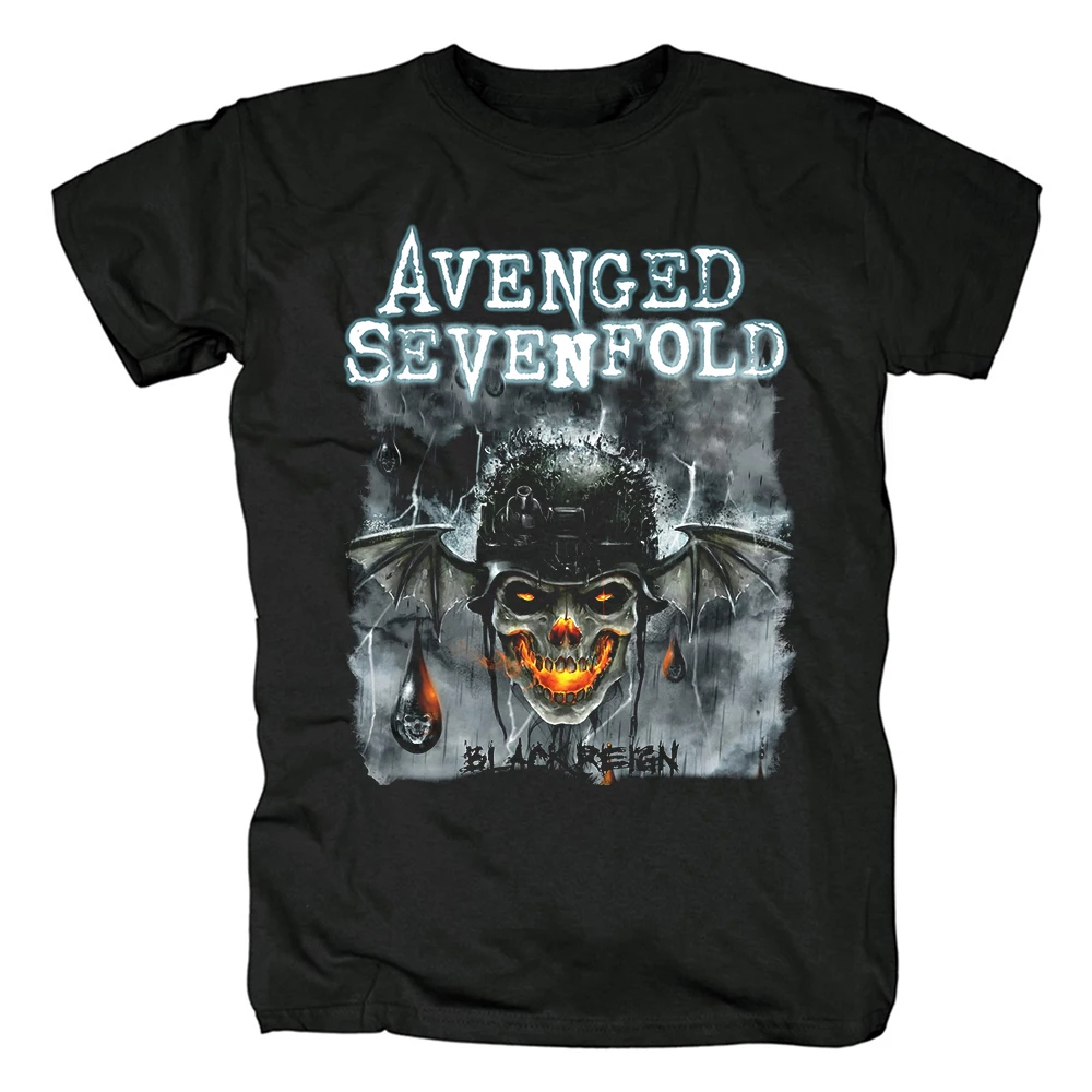 100% хлопок Avenged Sevenfold Мужская футболка с тяжелым металлом Incognita Металлическая