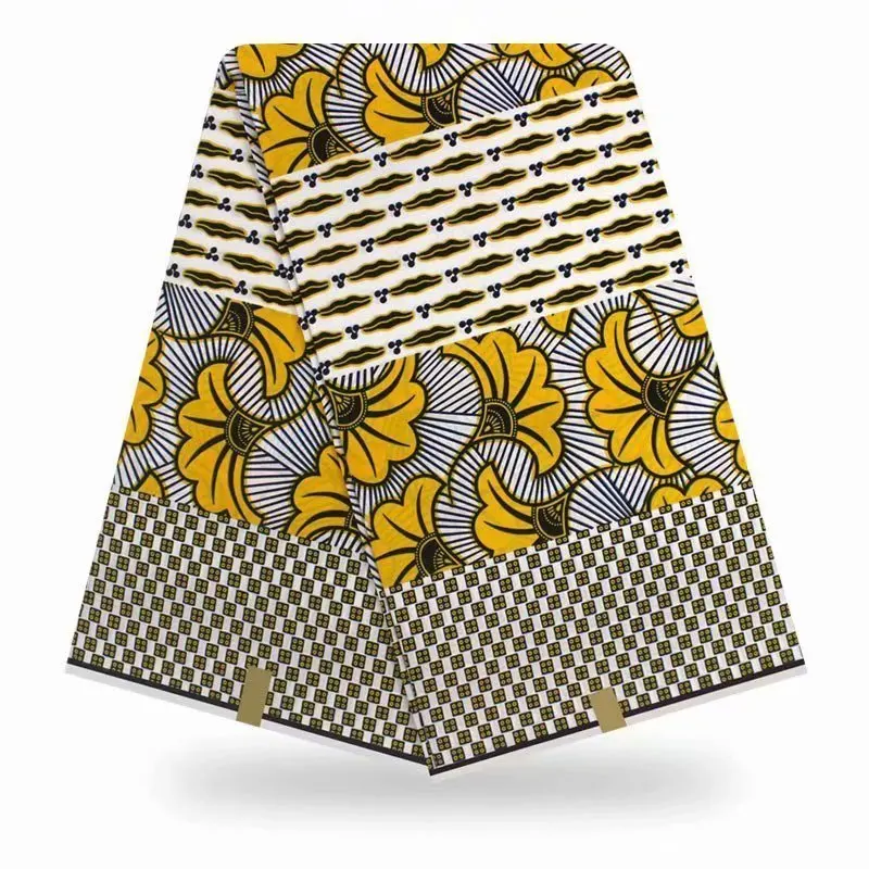 

african wax fabric cotton African Nigerian Ankara wax High Quality Real Wax Print Fabric pagne wax for wedding dresses