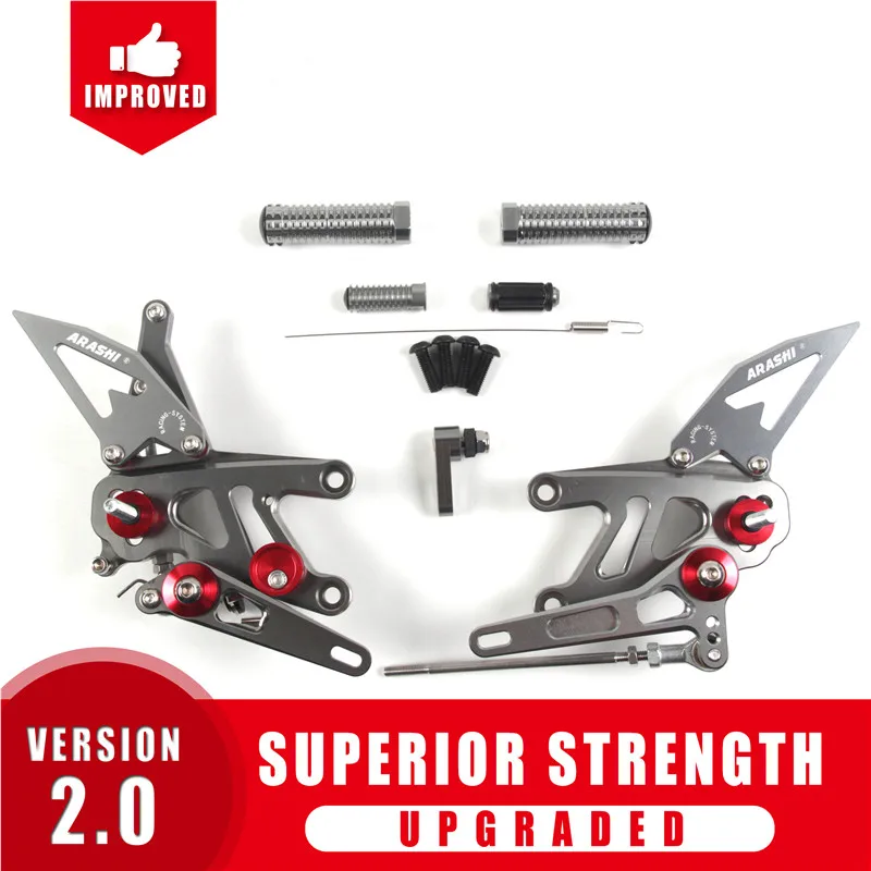 Gray Араши для APRILIA RSV4 завод APRC ABS 2013- CNC регулируемые Подножки подставка для ног RSV 4 SEK SE 2013 - Цвет: Gray