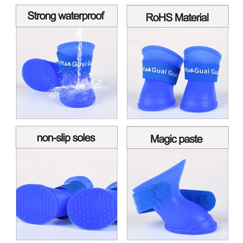 Летние противоскользящие Водонепроницаемый собачья обувь мягкие резиновые