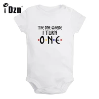 the one where i turn one baby boys fun popcorn rompers baby girls cute bodysuit infant short sleeves jumpsuit soft clothes