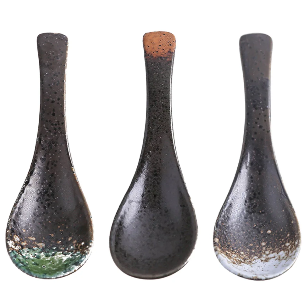 3 шт. Керамика японский Стиль практичный ложки для риса ковши товары дома