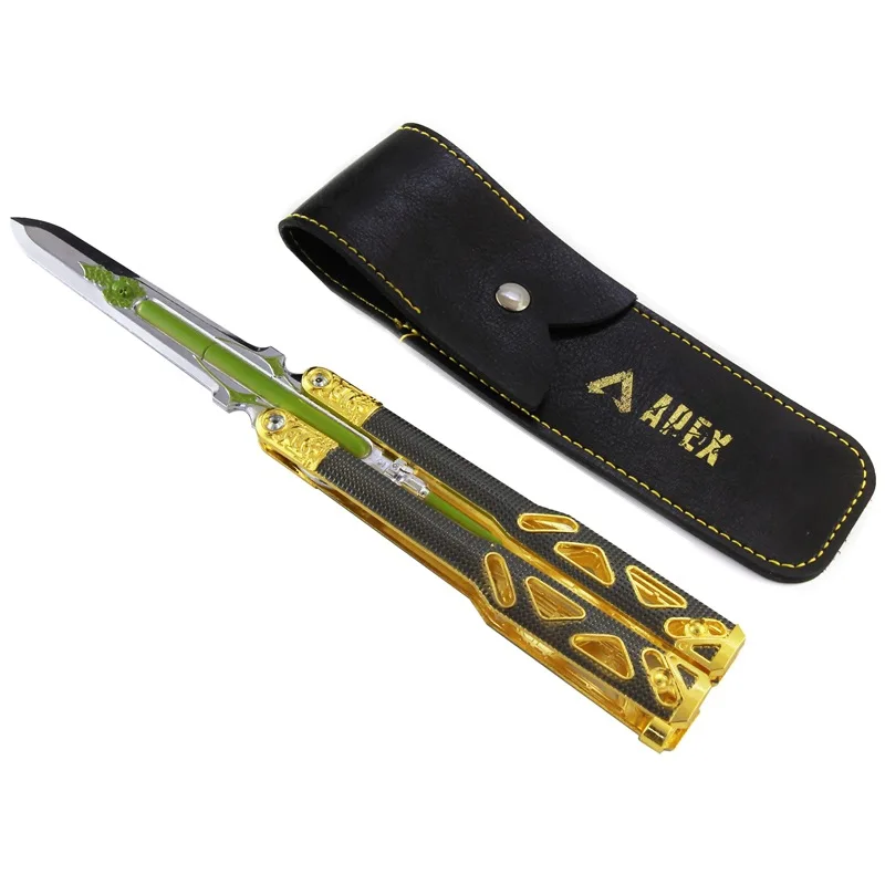 Apex hero power boy-cuchillo de mariposa, Arma de entrenamiento, modelo de cuchillo, todos los adornos de colecci&oacute;n de Artesan&iacute;a de metal-5
