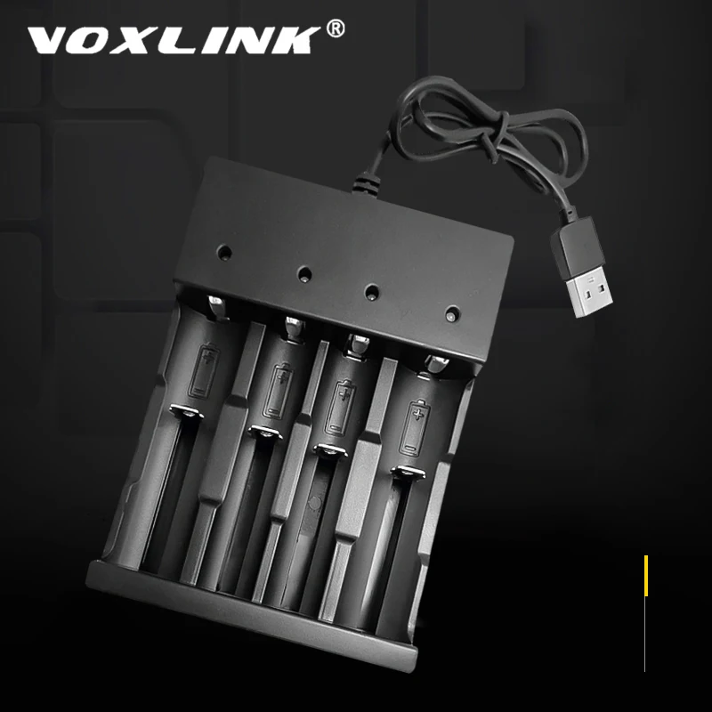 Зарядное устройство VOXLINK для аккумуляторов 18650 4 слота со светодиодной подсветкой