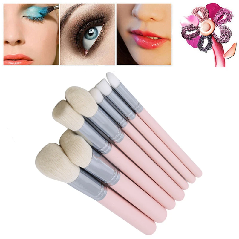 7pcs eyes makeup brushes set tool Make up Toiletry Kit Wool Brand pincel maquiagem Nose Shadow Eyeliner lip | Красота и здоровье
