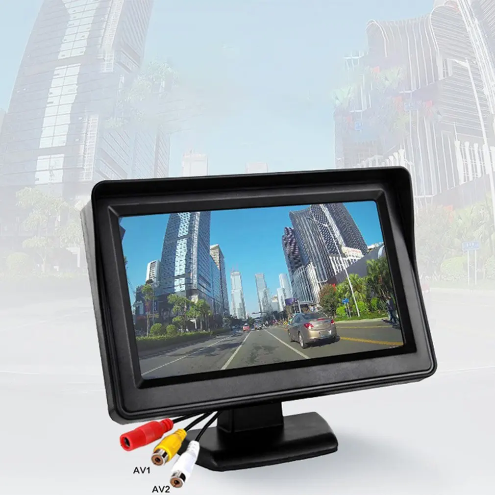 

4.3 Inch Car Desktop Lcd Tft Monitor Universal External Reversing Camera Kit High Definiton Night View