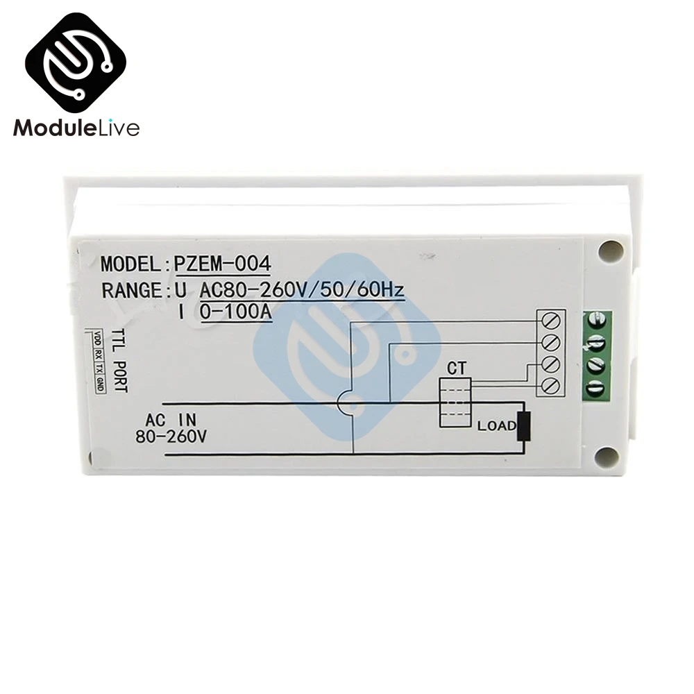 

100A Digital LED Power Meter Monitor Voltage KWh Time Watt Voltmeter Ammeter MO