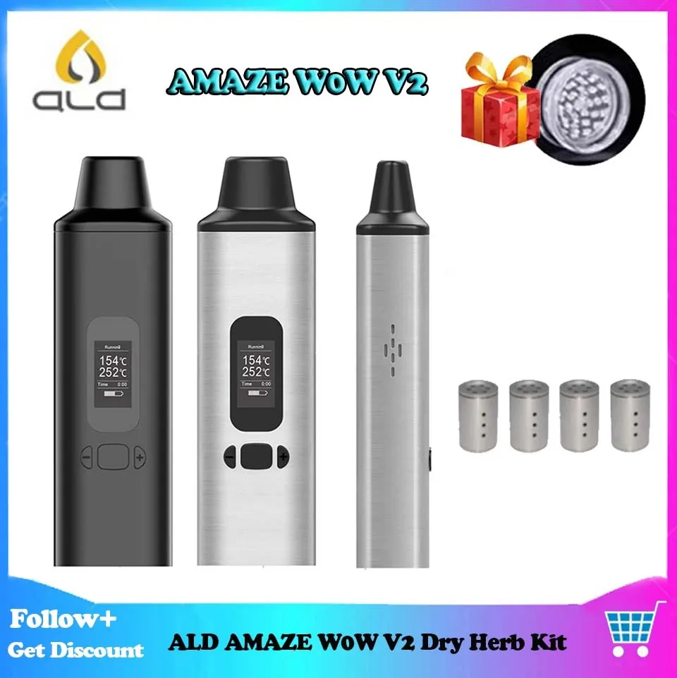 Электронная сигарета ALD AMAZE W0W V2 1800 мАч с OLED дисплеем и вибрирующим