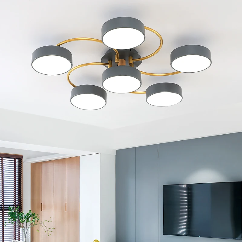 

Nordic creative personality home bedroom ceiling lamp modern minimalist American living room study LED dining room bedroom lamp