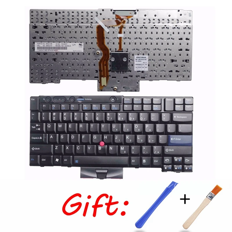 Черная новая английская клавиатура для ноутбука Lenovo IBM T410 T410S T400S T520 T420 X220 W500 T510 W510