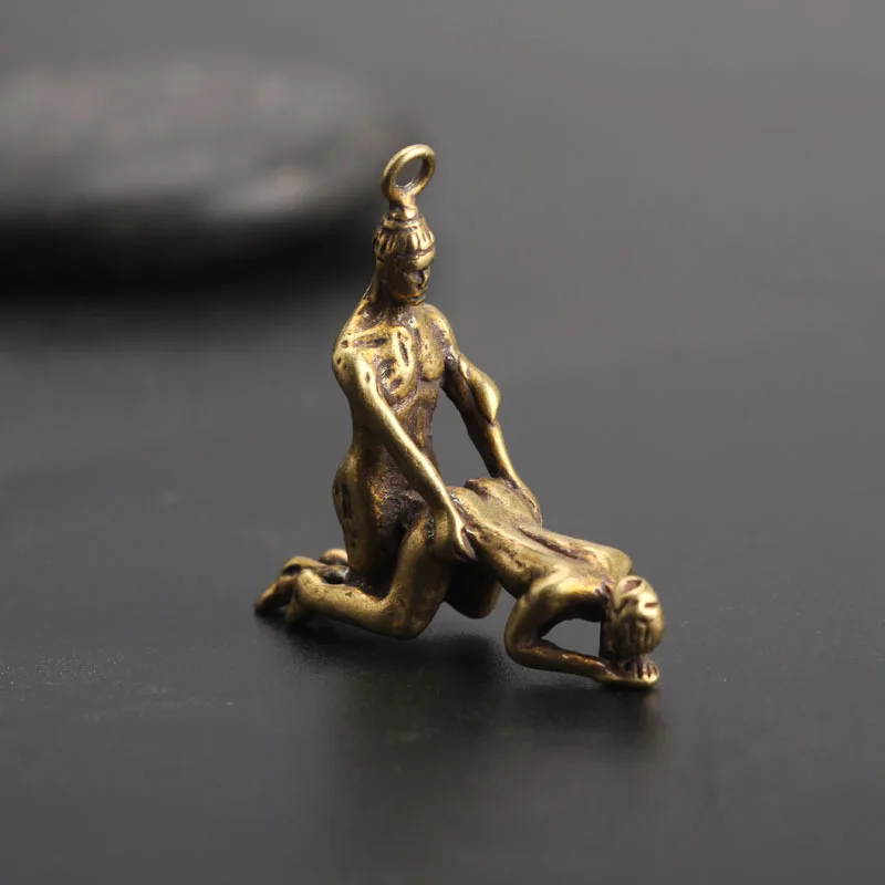 Винтаж латунь сделать любовь сексуальное декоративное украшение для дома ремесла 4 Postures миниатюрные фигурки настольные украшения аксессуары ручной работы