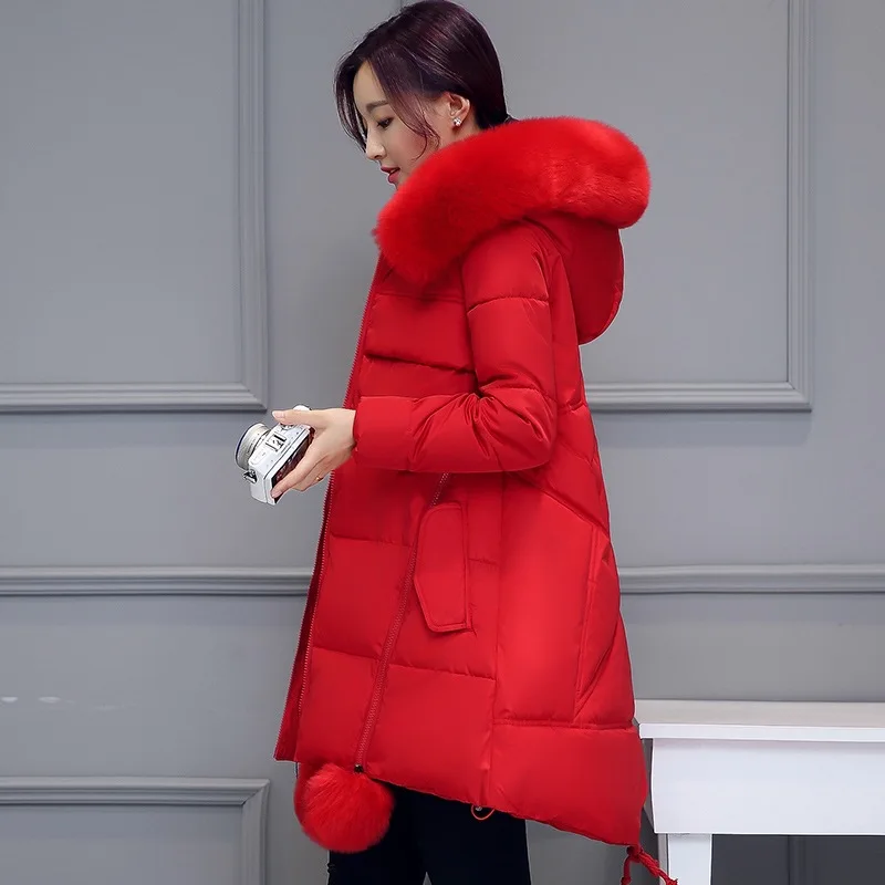 Женская Толстая теплая Длинная зимняя куртка женские парки 2020 пальто с капюшоном