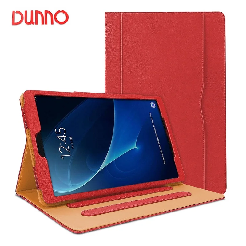 Red Премиум кожаный флип-чехол для планшета, подставка для Funda планшета samsung Galaxy Tab A 10,1 T580/T585 чехол для планшета, оболочка для бизнеса - Цвет: Red