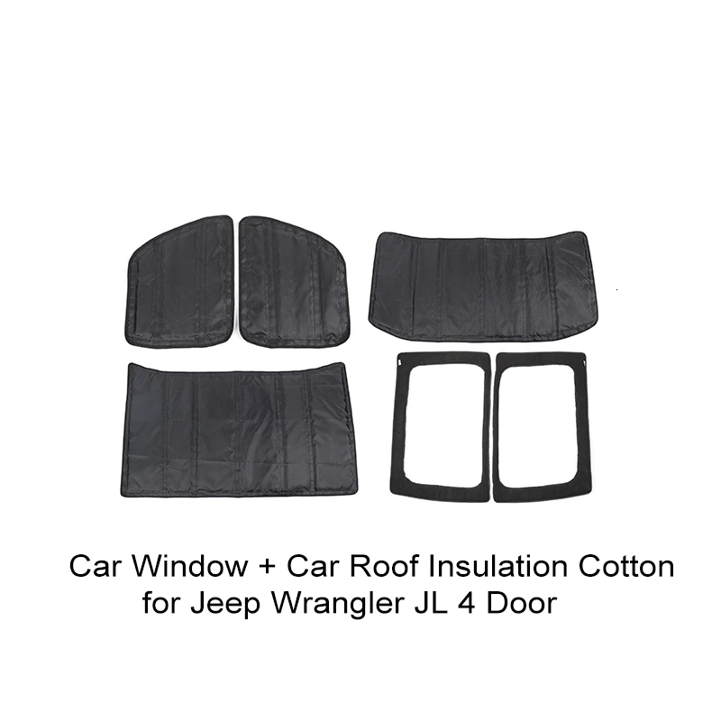 4 door set SHINEKA теплоизоляционная прокладка для Jeep Wrangler Sahara JL+ Hardtop хедлайнер кровельный изоляционный комплект для Jeep Wrangler JL - Название цвета: 4 door set