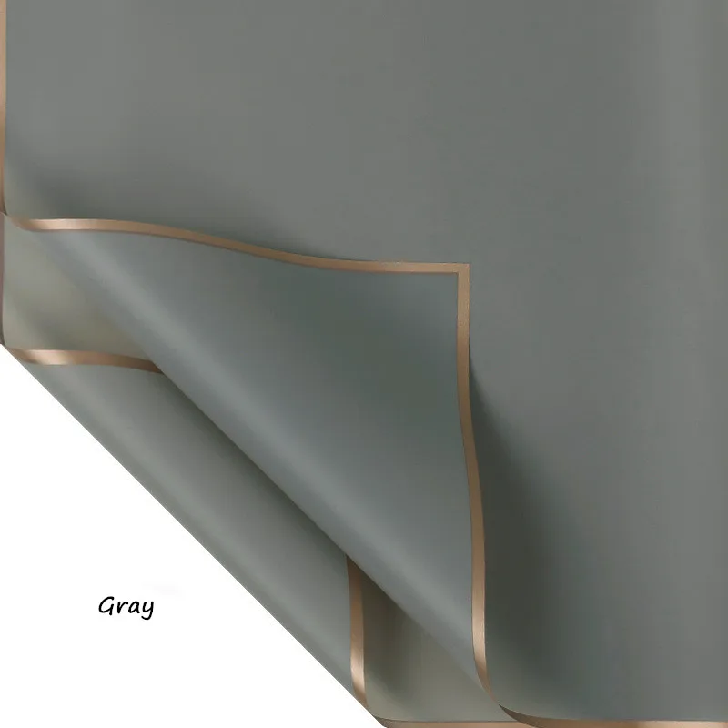 Gray 5 шт./упак. Макарон сплошной цвет водонепроницаемая полупрозрачная бумага цветочный упаковочный материал для подарков Поставки цветов создание скрапбука своими руками бумага - Цвет: Gray