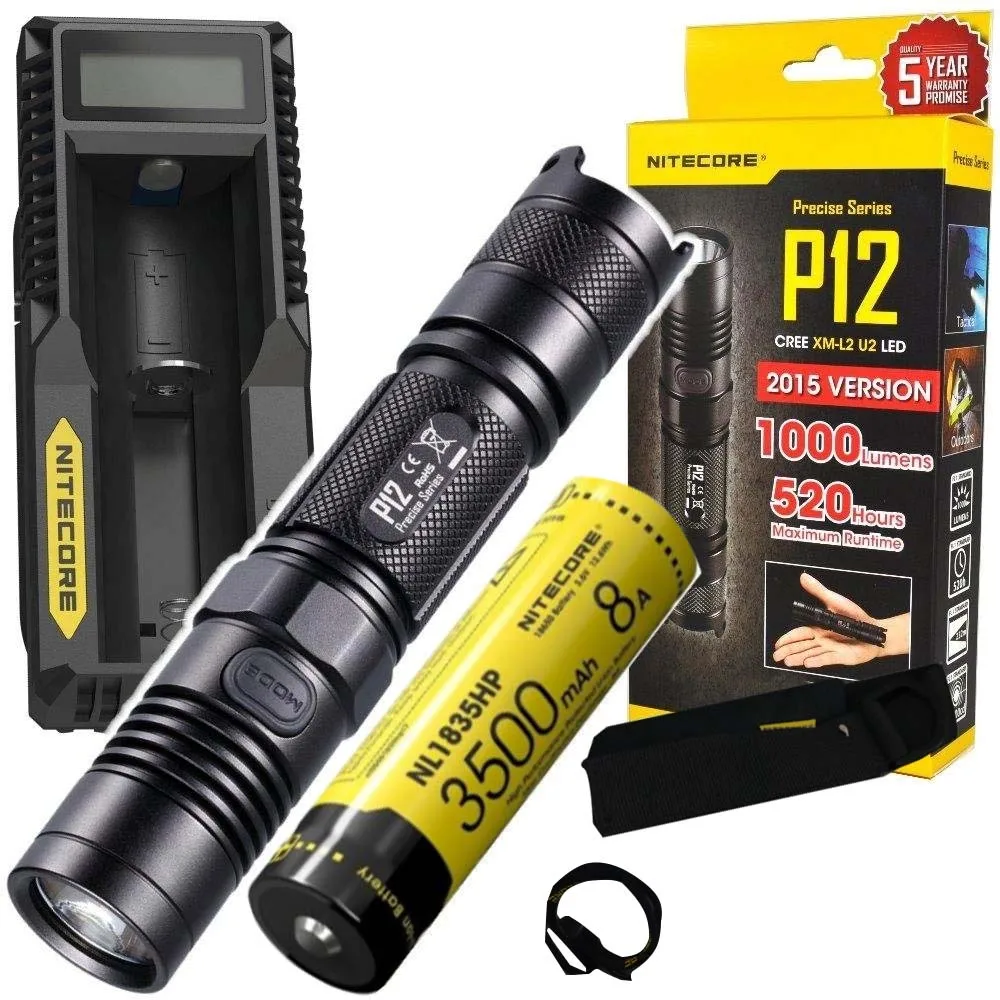 p12 nl1835HP UM10 NITECORE P12 Тактический светильник-вспышка CREE XM-L2 U2 Led Макс 1000 люмен дальность луча 232 м наружный светильник поисково-спасательный фонарь - Испускаемый цвет: p12 nl1835HP UM10