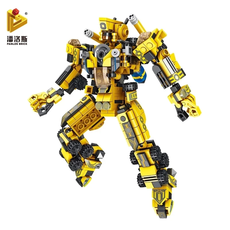 

12 in 1 PANLOS MOC City 576pcs Building Blocks Engineering Bulldozer Excavator Deformation Robot Model Children Toy Gift bricks