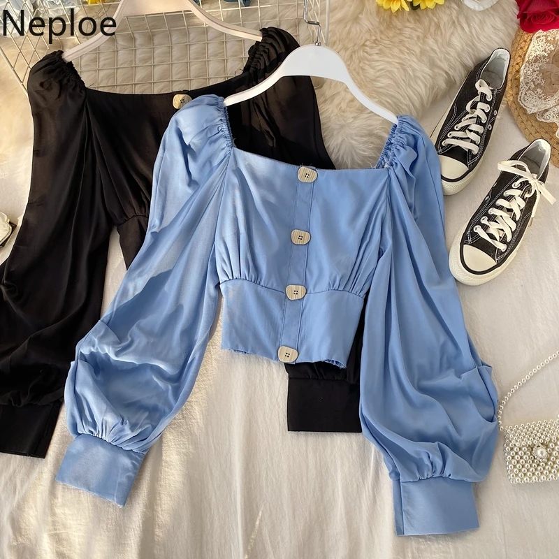 Женская блузка Neploe в стиле ретро с пышными рукавами весна лето 2021 французские