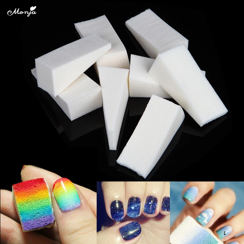 Monja 4 стиля мягкий треугольный лак для ногтей УФ-гель фотография градиентная