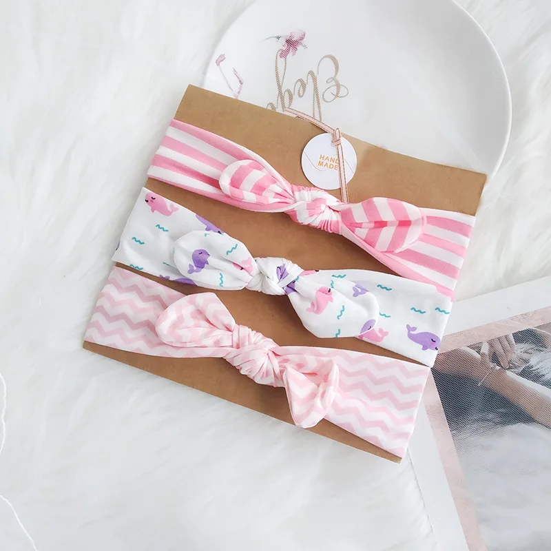 11 3Pc/Set Baby Headband For Girls Flower Rabbit Ear Baby Big Bows Turban Baby Hair Accessories For Children Girl Hairband - Цвет: 11
