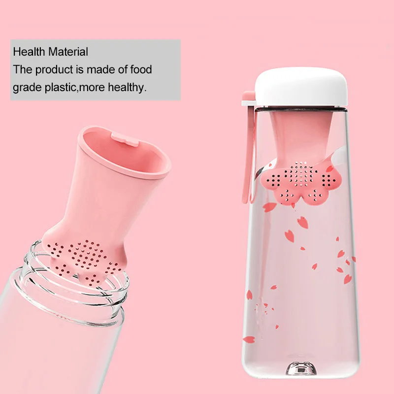 YMEEI милые бутылки для воды с кошачьими лапами пластиковые ситечком заваривания