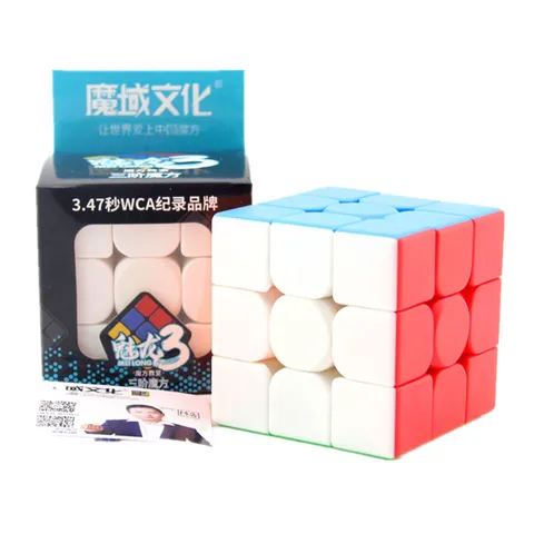 Moyu Cubing школьный скоростной куб Meilong 3/3C 3x3 волшебный без наклеек 3-слойный скоростной куб профессиональные головоломки игрушки для детей