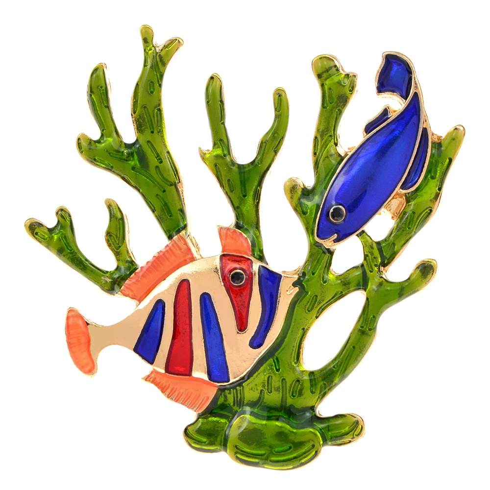 CINDY XIANG Новые Креативные эмалированные Красочные Броши Рыба для мужчин милые