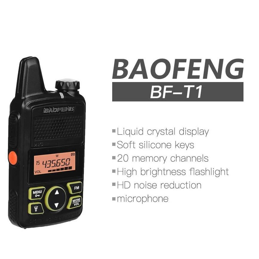 2 шт. Мини Walkie Talkie rаdio BAOFENG BF T1 дети Woki Toki USB зарядное устройство hf приемопередатчик