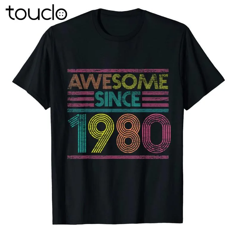 

Удивительно с 1980 года, подарки на 40 дней рождения, футболка унисекс 40 лет