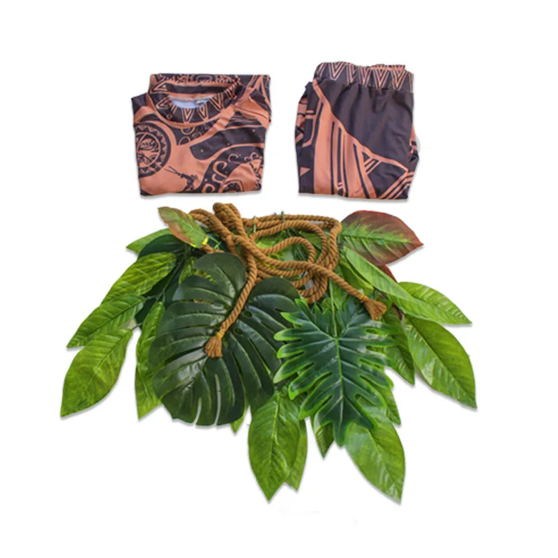 купальник аниме детский Костюм для косплея Моана Maui с татуировками детей и