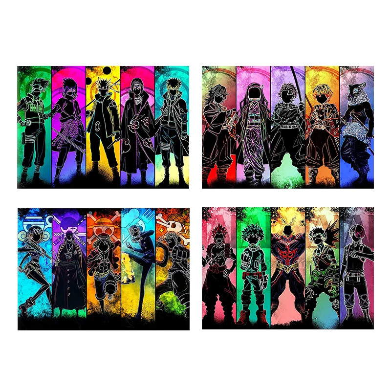 

Japanese Anime Canvas Painting Naruto One Piece Posters and Prints Print Mural Pictures Boy Room Bedroom Home Wall Decor Cuadros